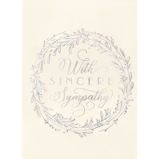 JAM Paper Sympathy Wreath Blank Cards & Envelopes Set, 25ct.